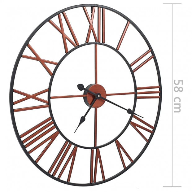 Wall Clock Metal 58 Cm Red Image 6
