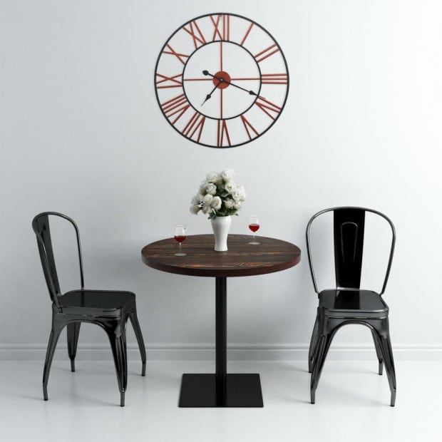 Wall Clock Metal 58 Cm Red