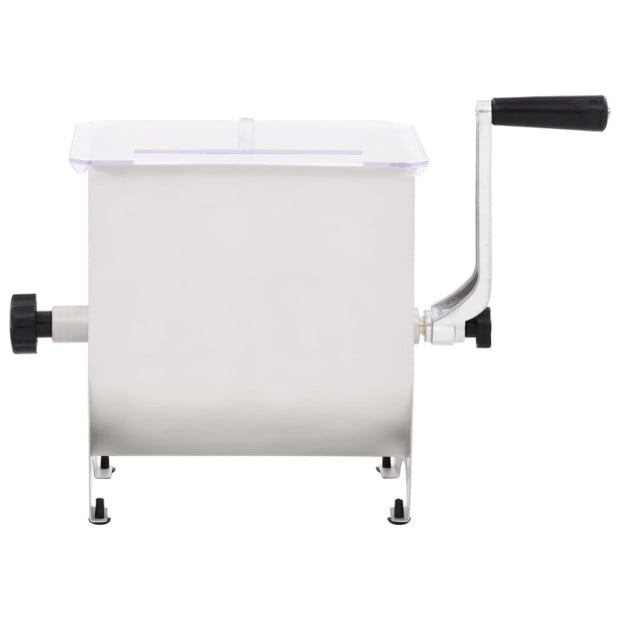 Manual Meat Mixer With Lid Silver Stainless Steel Image 2