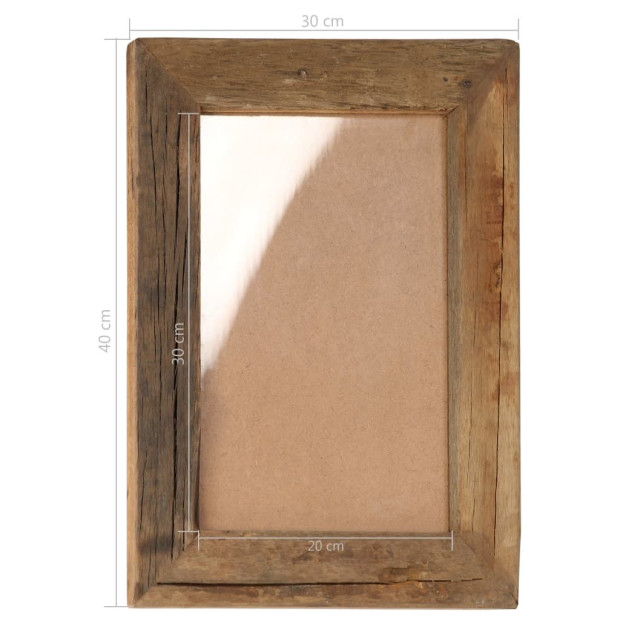 Photo Frames 2 Pcs 30x40 Cm Solid Reclaimed Wood And Glass Image 7