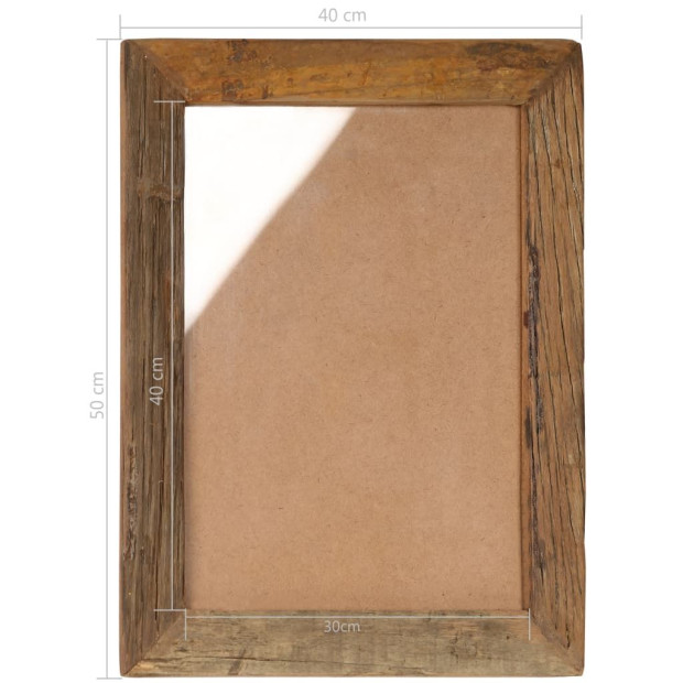 Photo Frames 2 Pcs 40x50 Cm Solid Reclaimed Wood And Glass Image 7