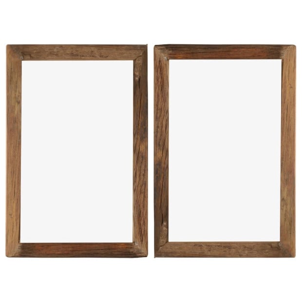 Photo Frames 2 Pcs 50x70 Cm Solid Reclaimed Wood And Glass