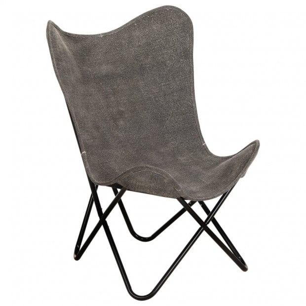 Butterfly Chair Anthracite Canvas Image 11