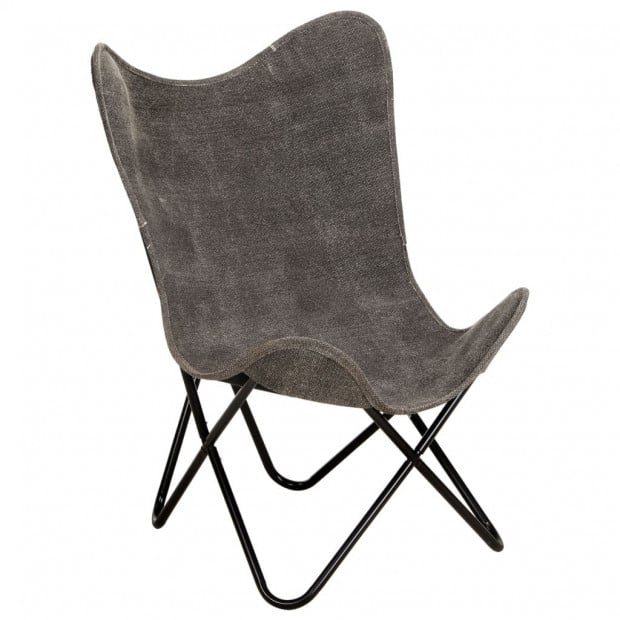 Butterfly Chair Anthracite Canvas Image 8