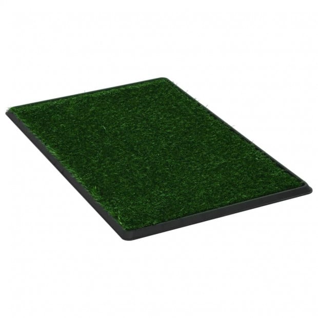 Pet Toilet With Tray And Artificial Turf Green 76x51x3 Cm Wc Image 2