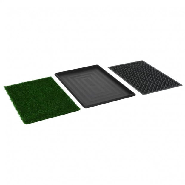 Pet Toilet With Tray And Artificial Turf Green 76x51x3 Cm Wc Image 7