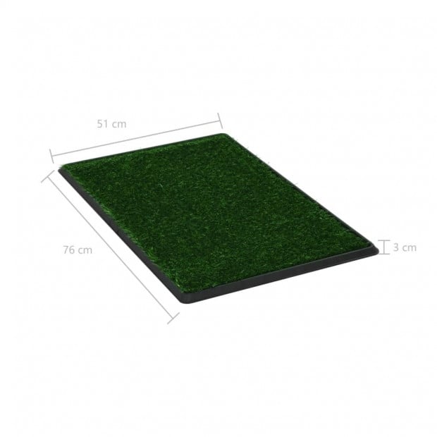 Pet Toilet With Tray And Artificial Turf Green 76x51x3 Cm Wc Image 8