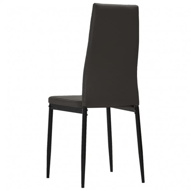 Dining Chairs 2 Pcs Grey Faux Leather Image 5