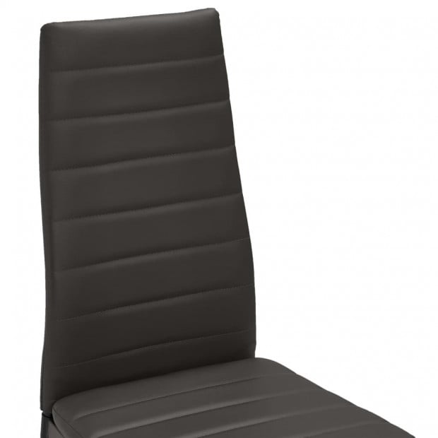 Dining Chairs 2 Pcs Grey Faux Leather Image 6