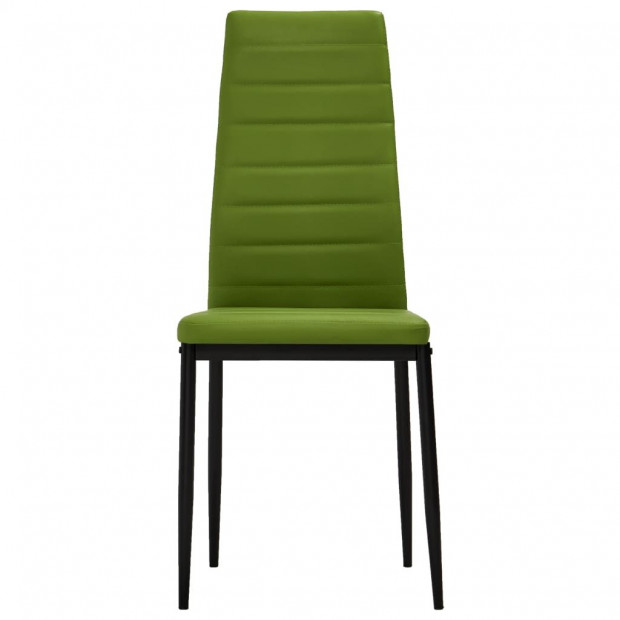 Dining Chairs 2 Pcs Lime Green Faux Leather Image 4