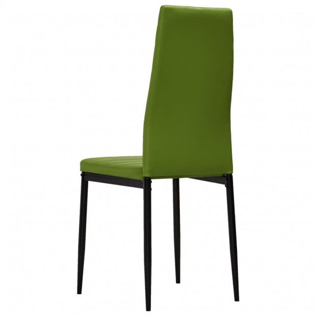 Dining Chairs 2 Pcs Lime Green Faux Leather Image 6