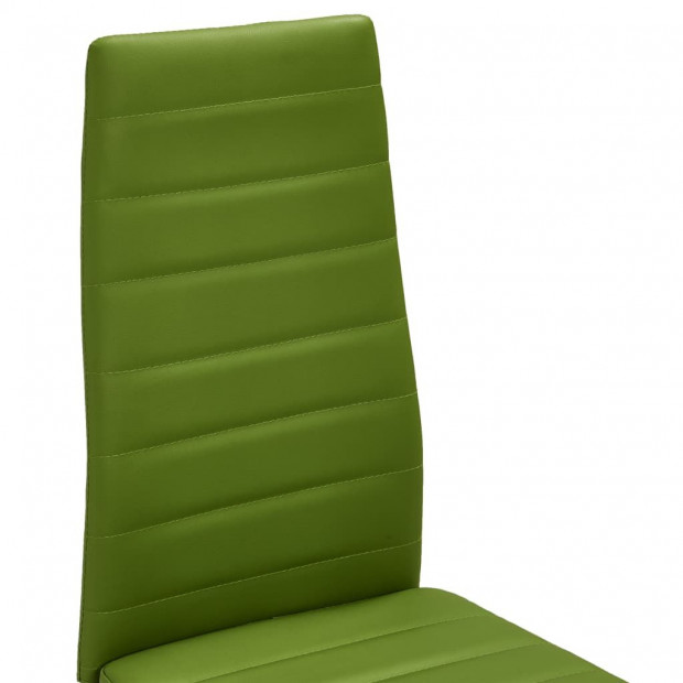 Dining Chairs 2 Pcs Lime Green Faux Leather Image 7