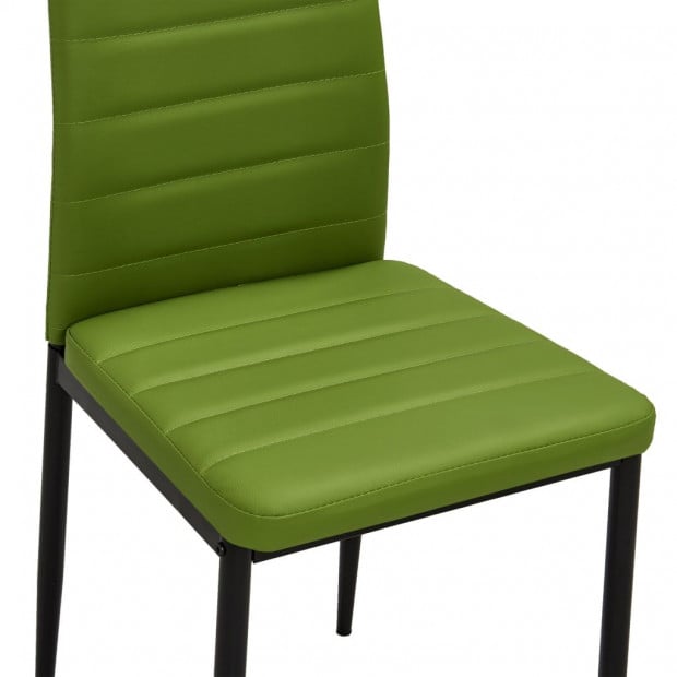 Dining Chairs 2 Pcs Lime Green Faux Leather Image 8