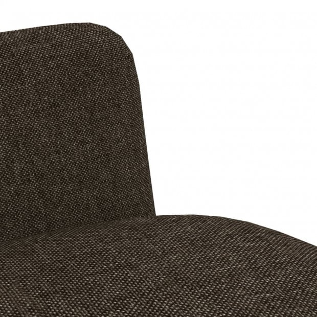 Dining Chairs 2 Pcs Brown Fabric Image 6