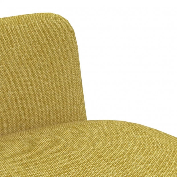 Dining Chairs 2 Pcs Yellow Fabric Image 6