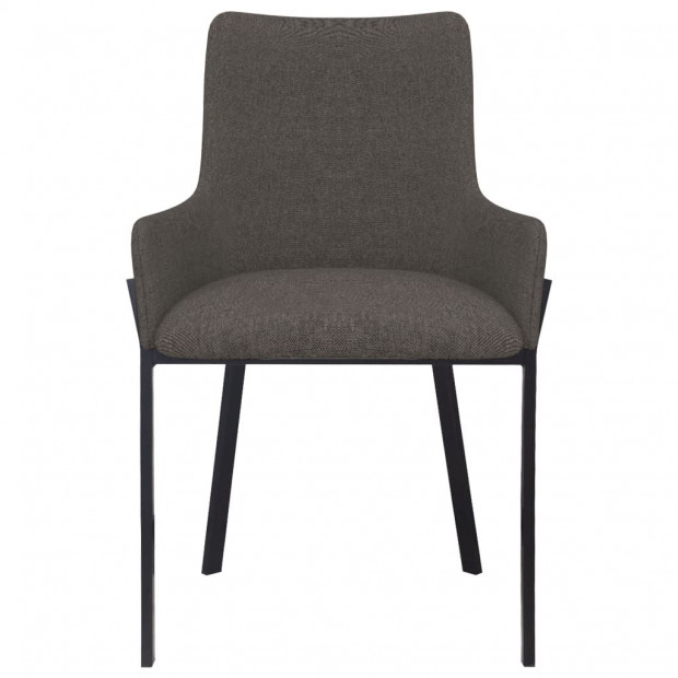 Dining Chairs 2 Pcs Taupe Fabric Image 3