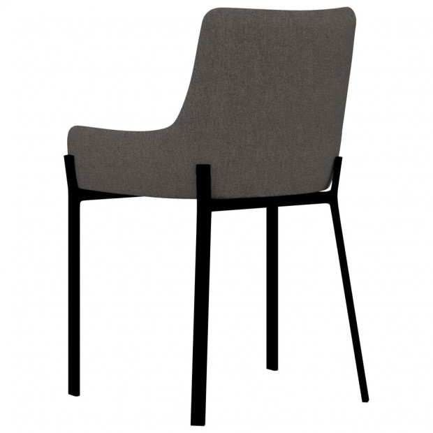 Dining Chairs 2 Pcs Taupe Fabric Image 5