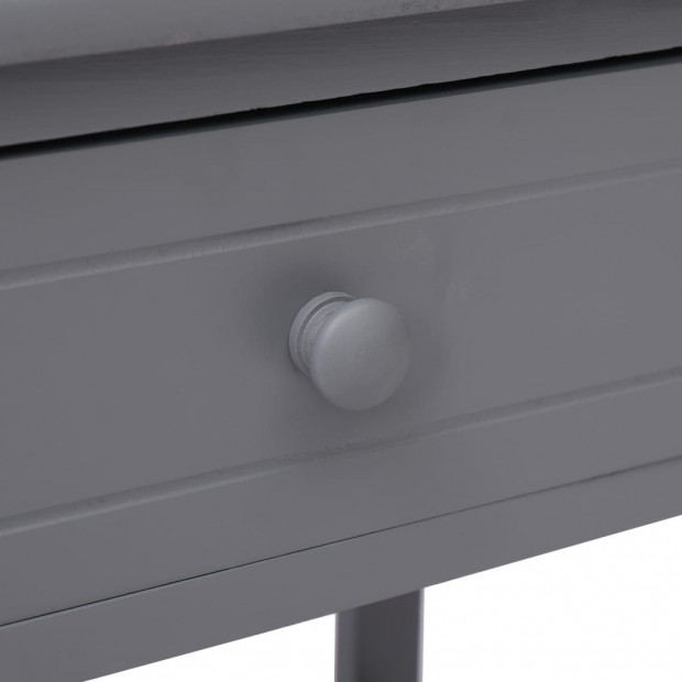 Nightstand Grey 40x29x42 Cm Paulownia Wood Image 5