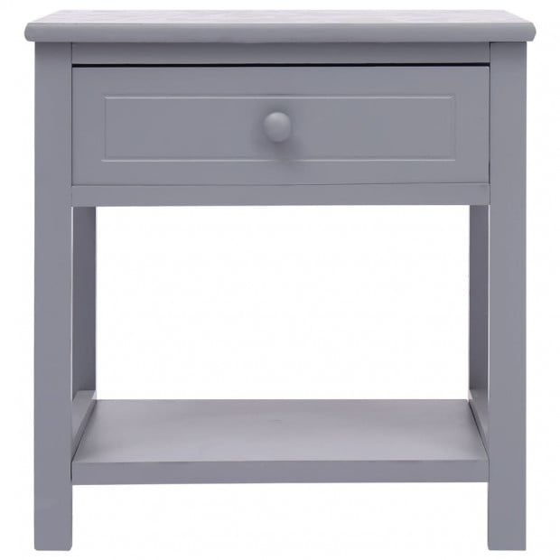 Nightstands 2 Pcs Grey 40x29x42 Cm Paulownia Wood Image 4
