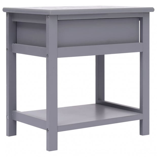Nightstands 2 Pcs Grey 40x29x42 Cm Paulownia Wood Image 5