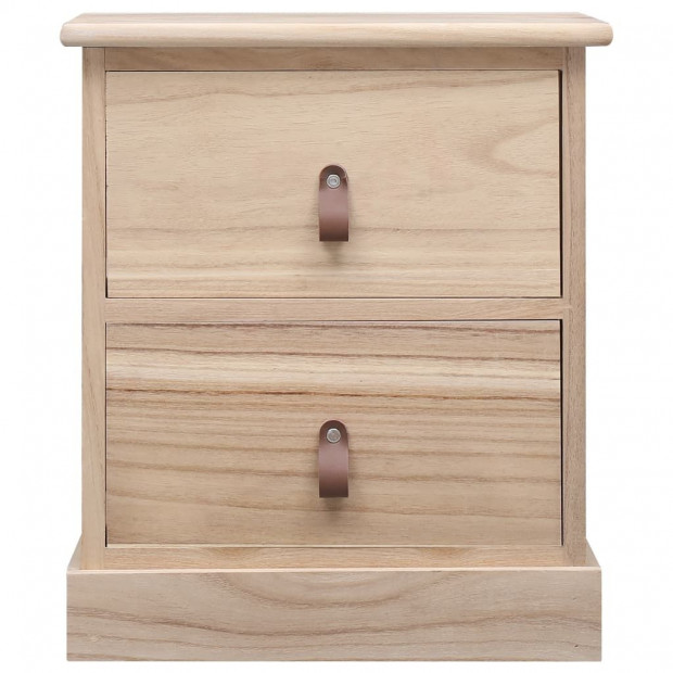 Nightstand 38x28x45 Cm Paulownia Wood Image 3