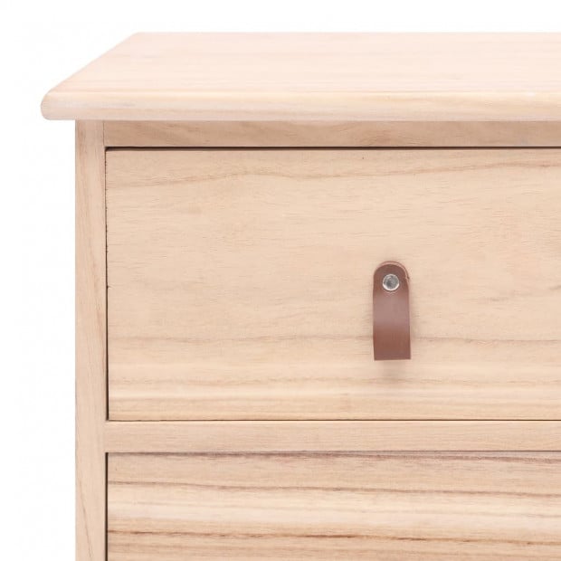 Nightstand 38x28x45 Cm Paulownia Wood Image 4