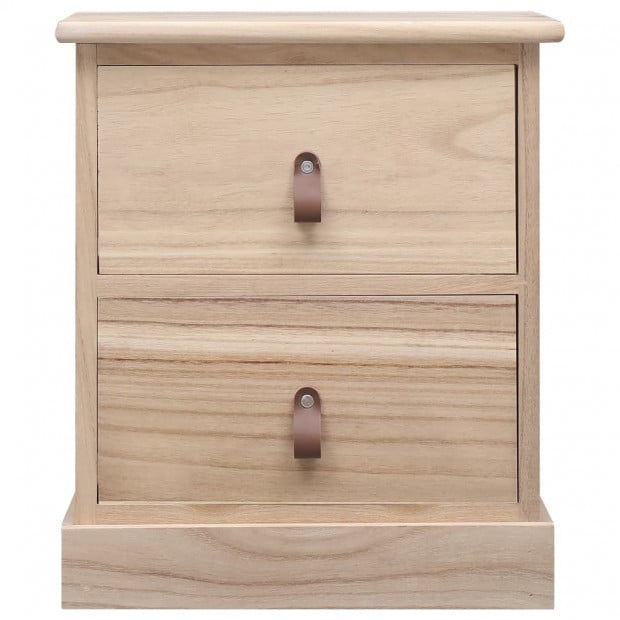 Nightstands 2 Pcs 38x28x45 Cm Paulownia Wood Image 4