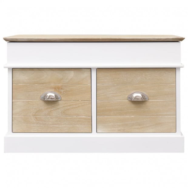 Hall Bench 70x35x45 Cm Paulownia Wood Image 4
