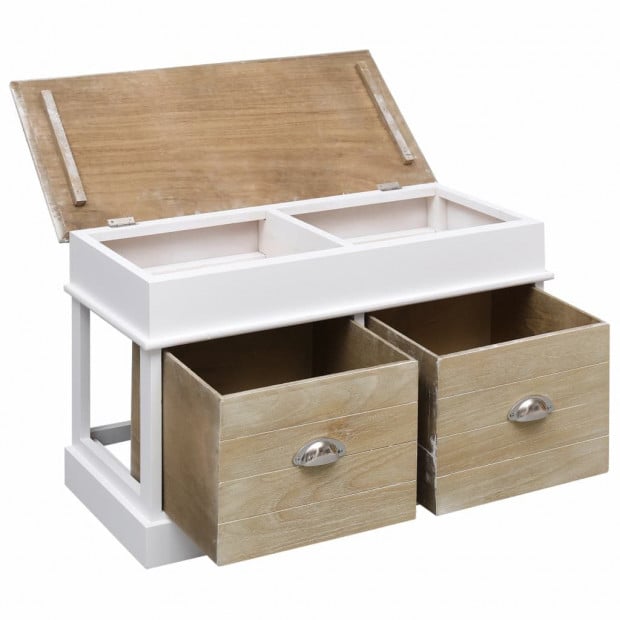 Hall Bench 70x35x45 Cm Paulownia Wood Image 6