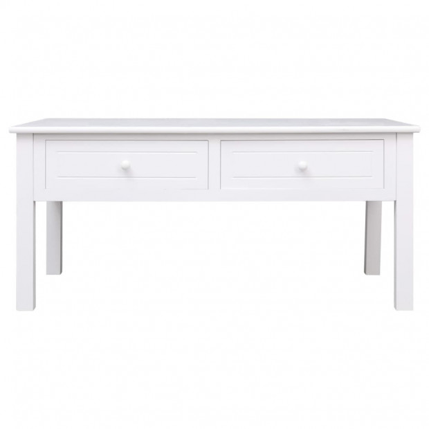 Coffee Table White 100x50x45 Cm Wood Image 3