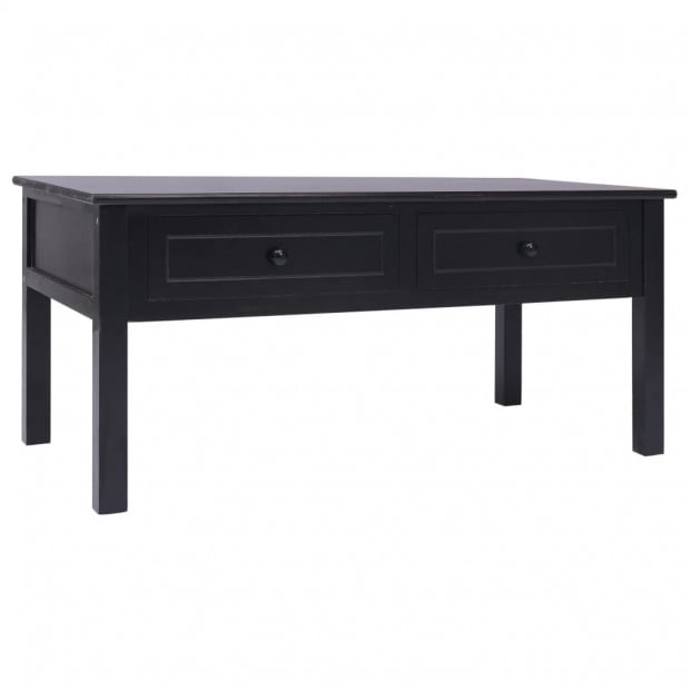 Coffee Table Black 100x50x45 Cm Wood Image 2