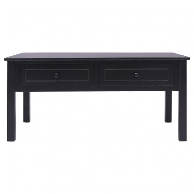Coffee Table Black 100x50x45 Cm Wood Image 3