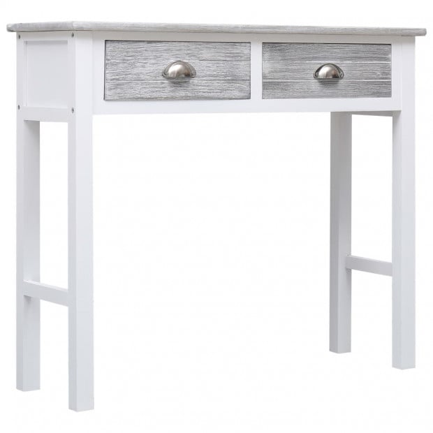 Console Table Grey 90x30x77 Cm Wood