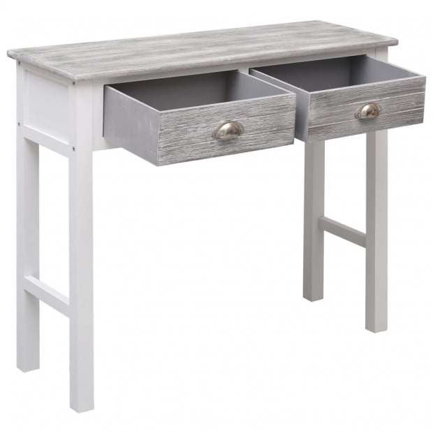 Console Table Grey 90x30x77 Cm Wood Image 3