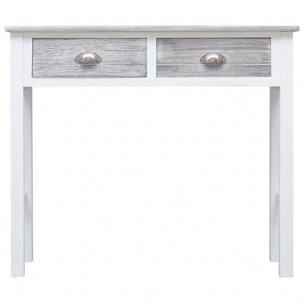Console Table Grey 90x30x77 Cm Wood Image 4