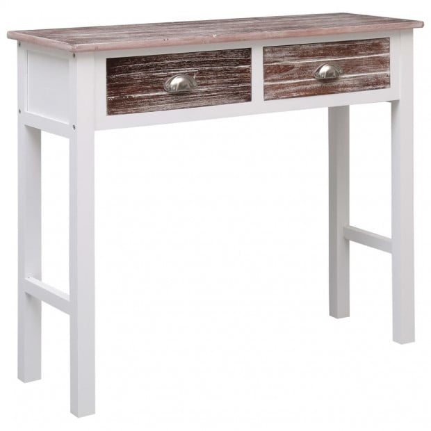 Console Table Brown 90x30x77 Cm Wood