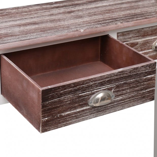Console Table Brown 90x30x77 Cm Wood Image 6