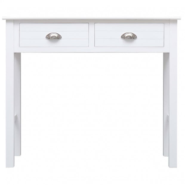 Console Table White 90x30x77 Cm Wood Image 4