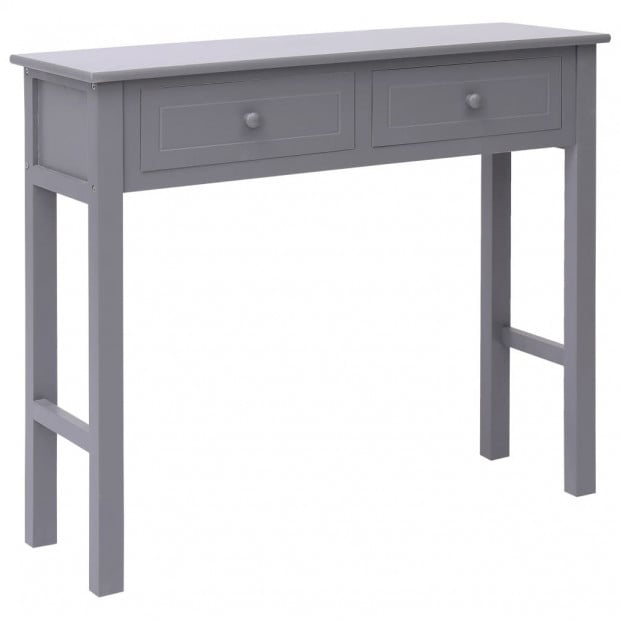 Console Table Grey 90x30x77 Cm Wood