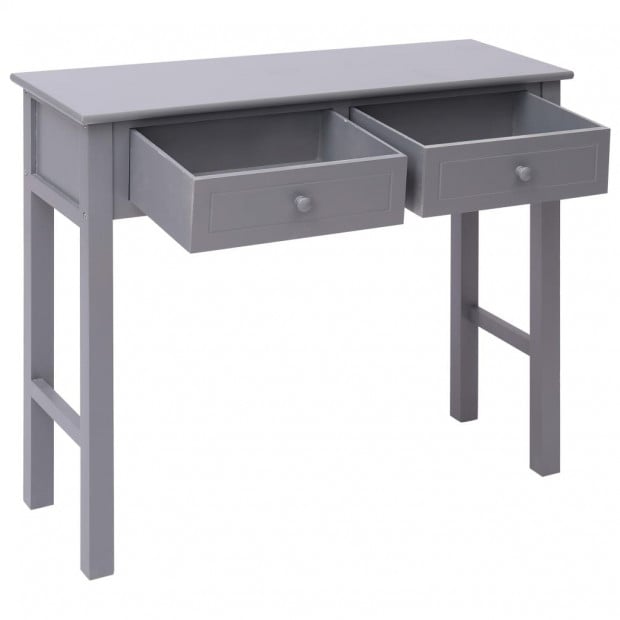 Console Table Grey 90x30x77 Cm Wood Image 3