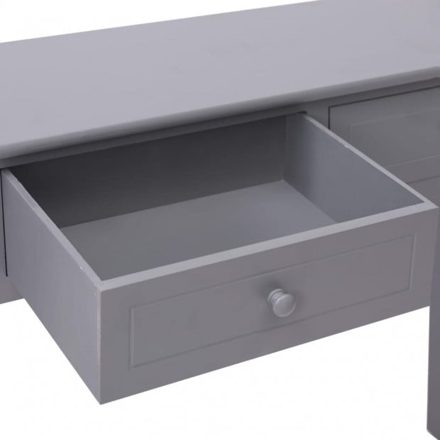 Console Table Grey 90x30x77 Cm Wood Image 6