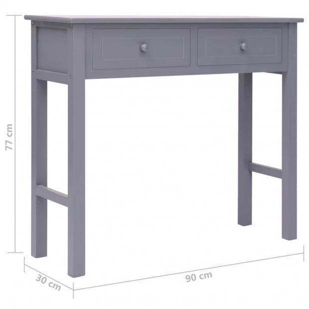 Console Table Grey 90x30x77 Cm Wood Image 8