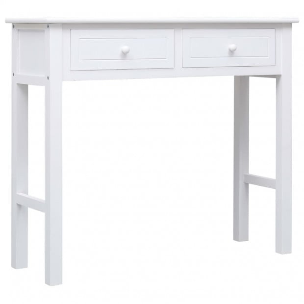 Console Table White 90x30x77 Cm Wood Image 2