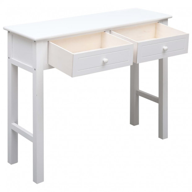 Console Table White 90x30x77 Cm Wood Image 3