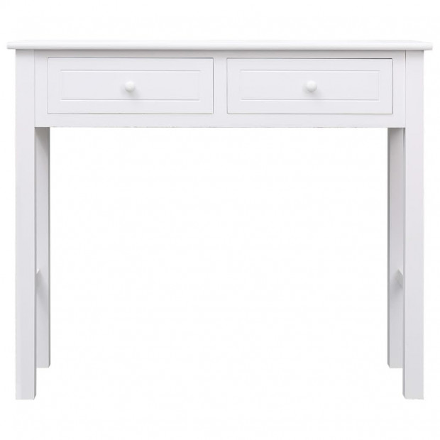 Console Table White 90x30x77 Cm Wood Image 4