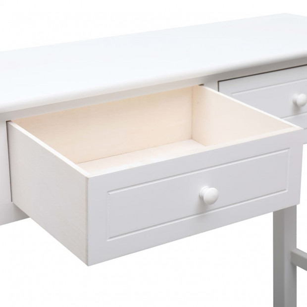 Console Table White 90x30x77 Cm Wood Image 6