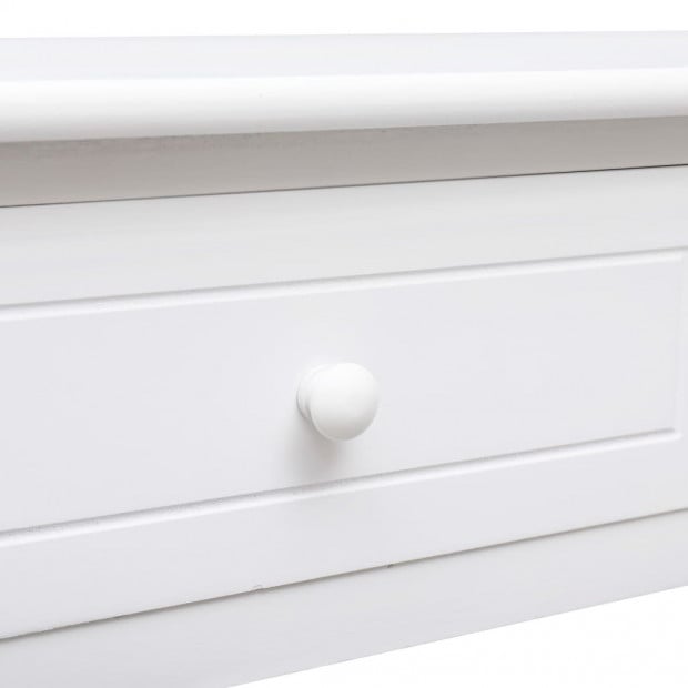 Console Table White 90x30x77 Cm Wood Image 7