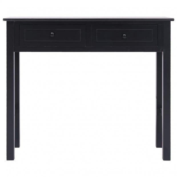 Console Table Black 90x30x77 Cm Wood Image 3