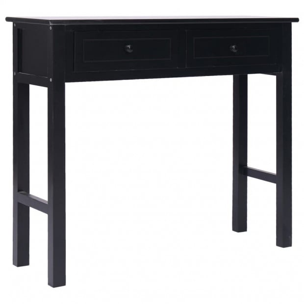 Console Table Black 90x30x77 Cm Wood Image 5