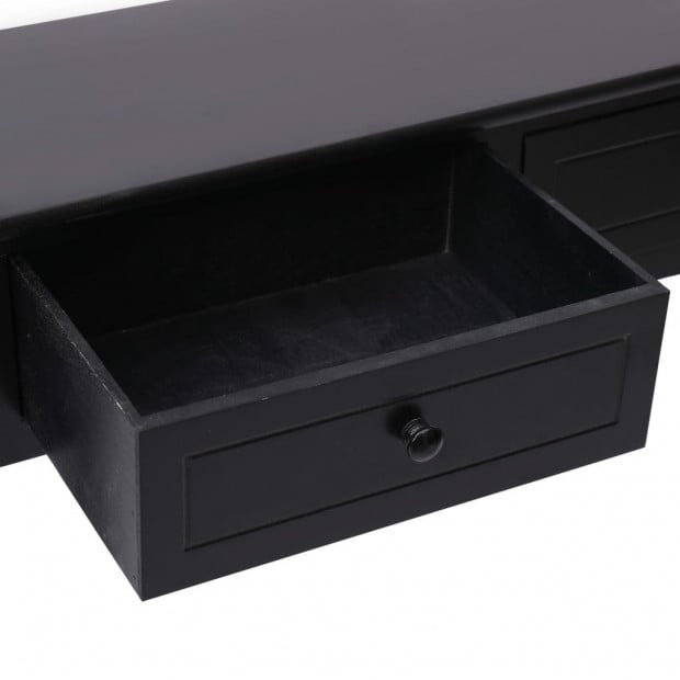 Console Table Black 90x30x77 Cm Wood Image 6
